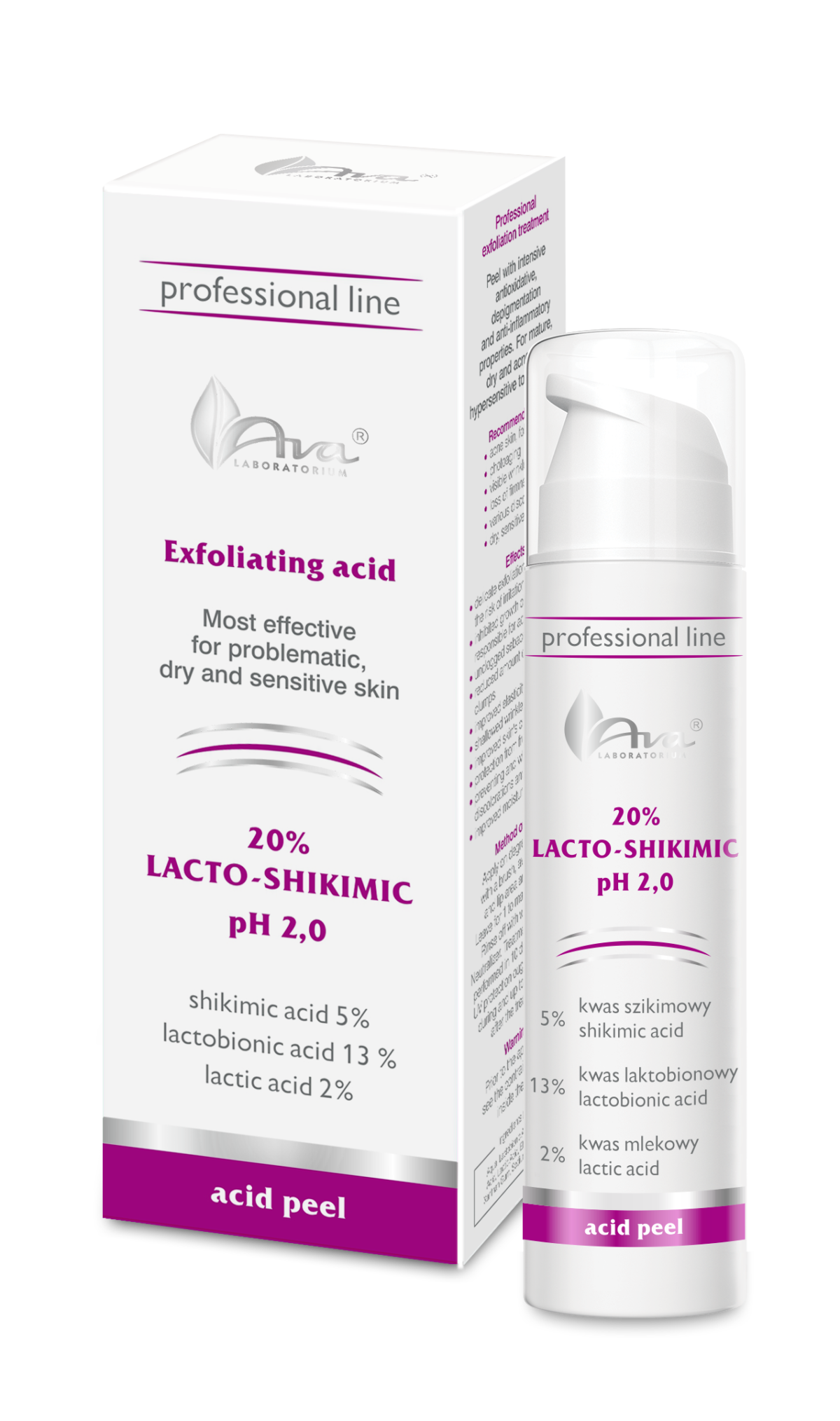 ACID PEEL Exfoliating acid 20 % Lacto – Shikimic pH 2,0